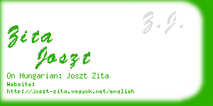 zita joszt business card